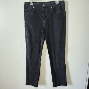 BandolinoBlu Mandie Corduroy Pants Womens Size 10 Straight Leg Stretch Cotton